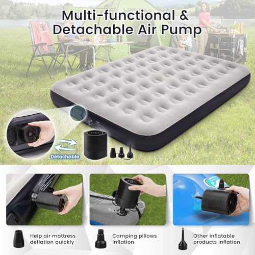 Queen Air Mattress with Built-in Battery Pump W7415