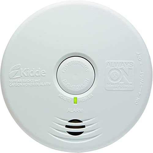 White Smoke Detector and Carbon Monoxide Detector Combo with 10-Year Battery R2207