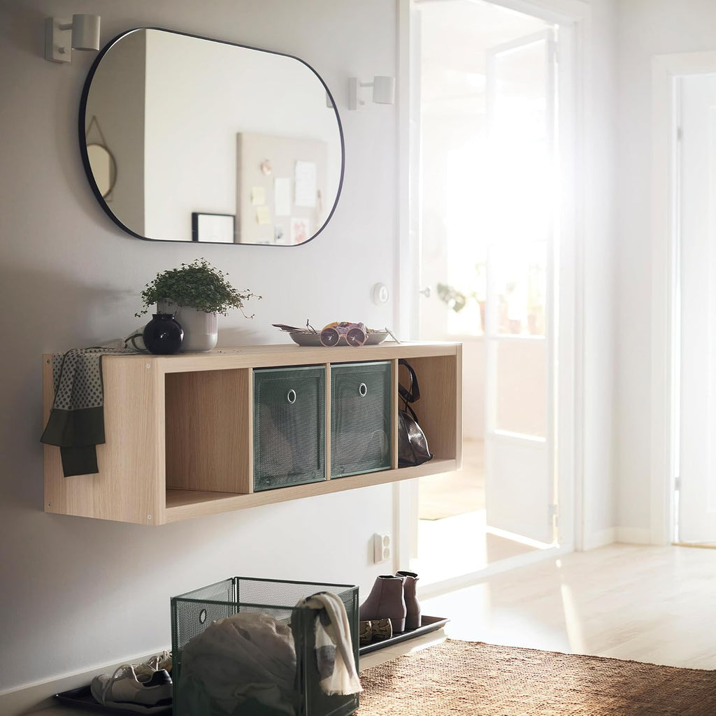 White Stained Oak Effect 4 Shelf Shelving Unit N6188