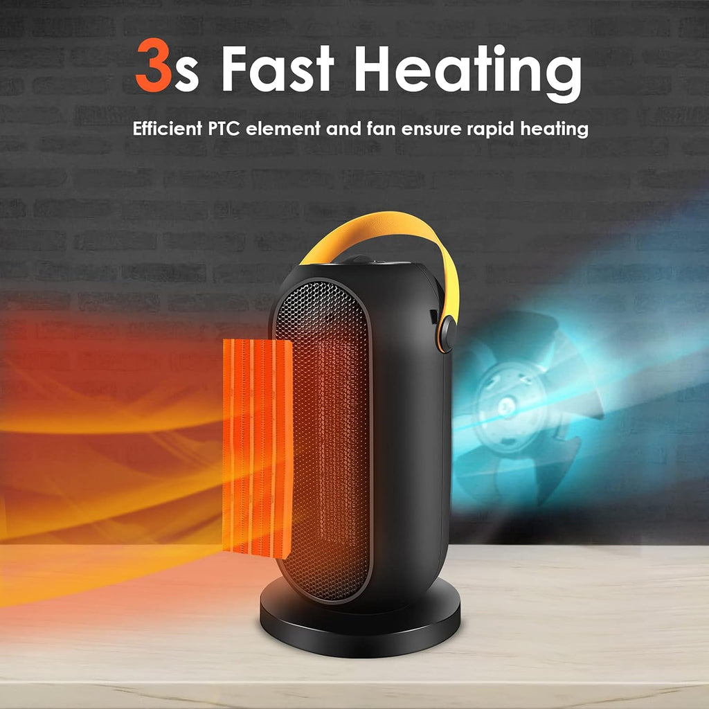 1200W 600W PTC Ceramic Electric Heater with 4 Heat Settings B5426