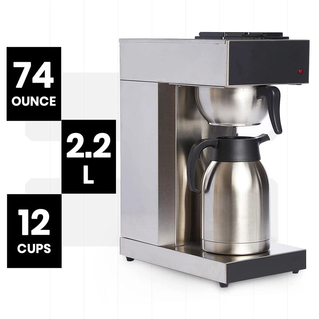12 Cup Stainless Steel Pour Over Coffee Maker D2740
