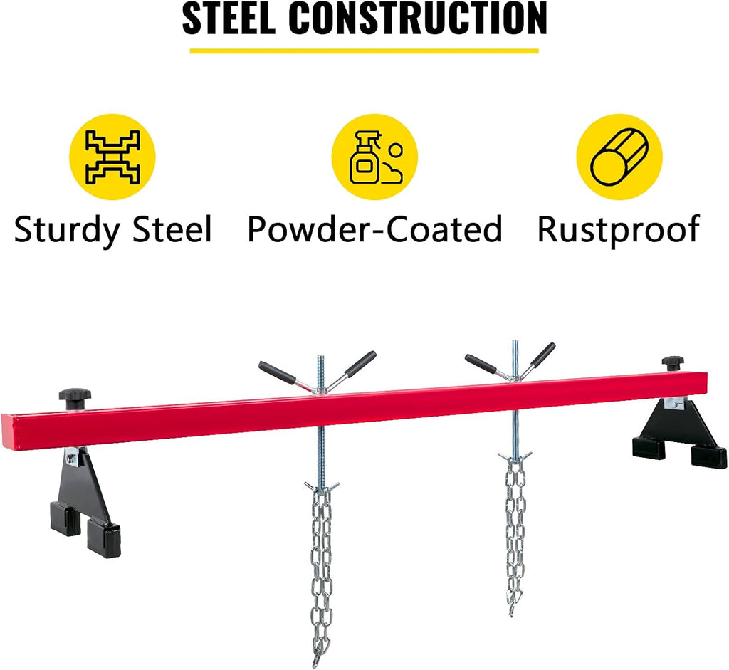 Engine Support Bar 1100 Lbs Capacity 2 Point Lift Dual Hooks Y604856