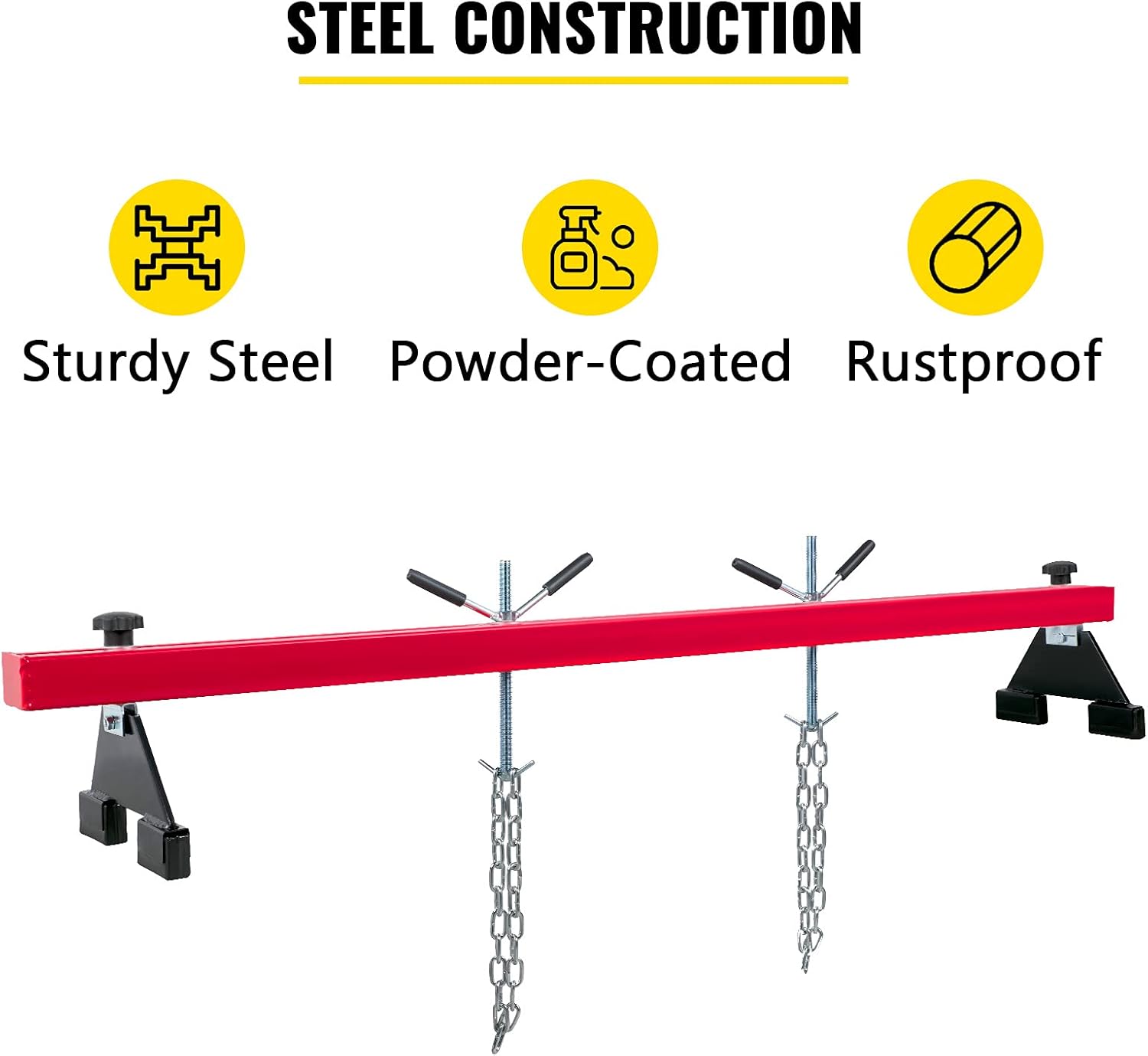 Engine Support Bar 1100 Lbs Capacity 2 Point Lift Dual Hooks Y604856