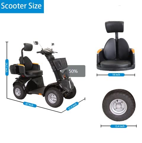3-Speed Electric Mobility Scooter with 1000w K100