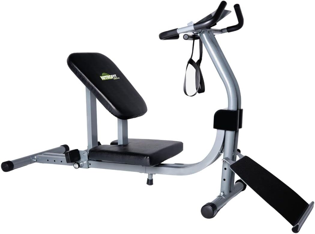 Full Body Stretching Machine with Adjustable Sliding Seat & Slant Board V244155