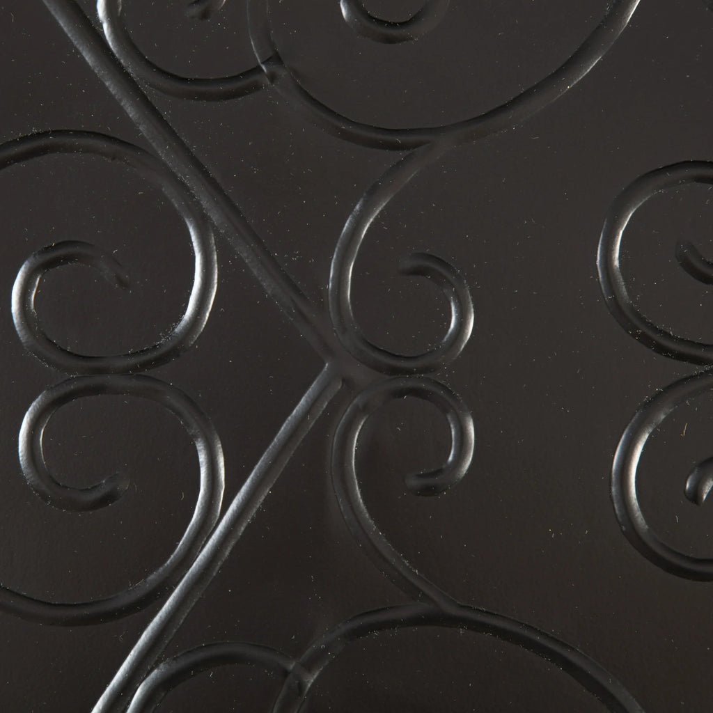 Black Metal Boot Tray with Coir Insert C7184