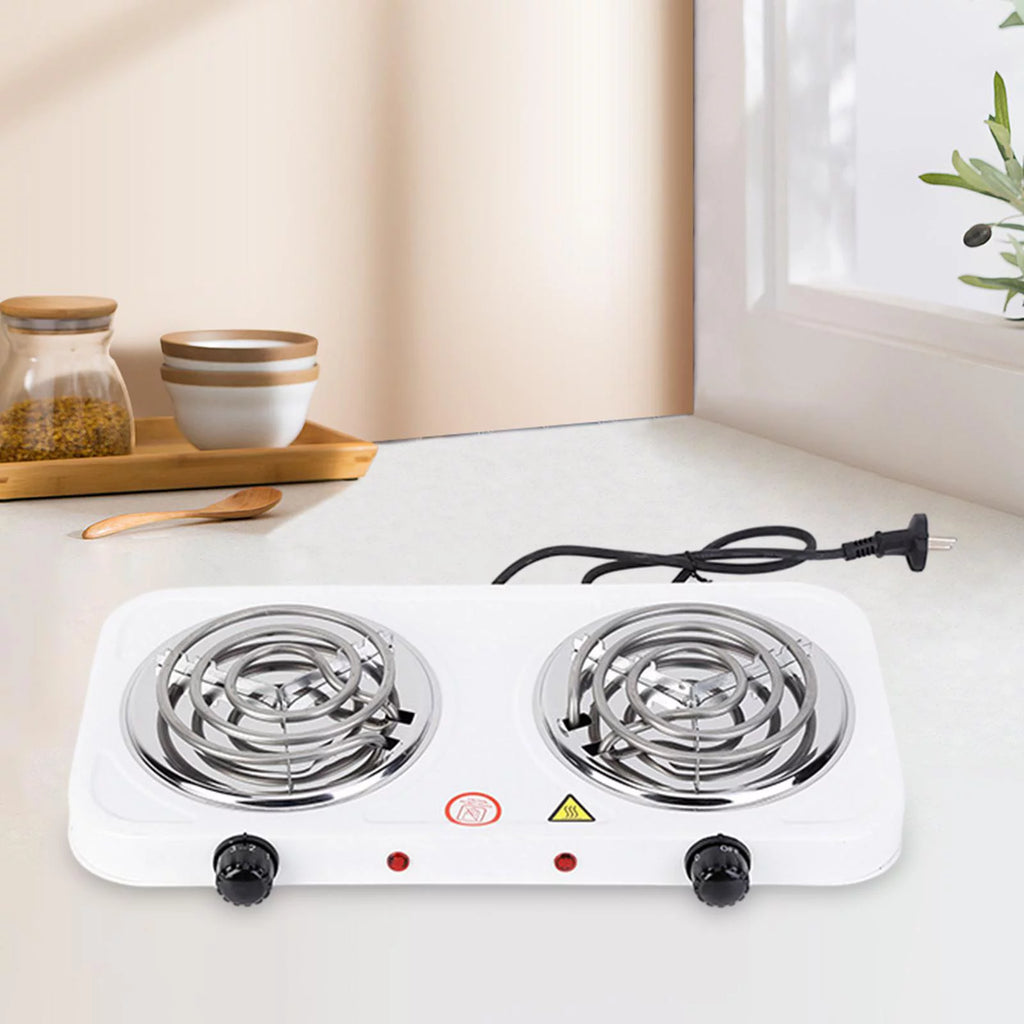 Compact Double Burner Electric Cooktop 2000W K3410