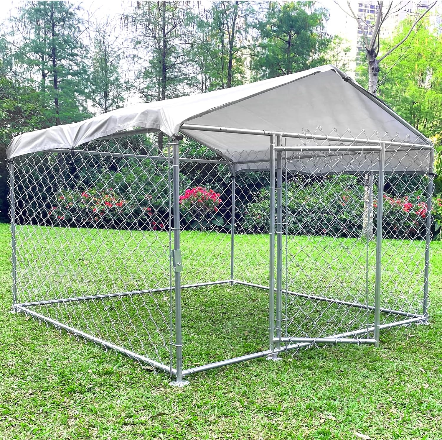 Heavy Duty Outdoor Dog Kennel with Waterproof Roof S6157