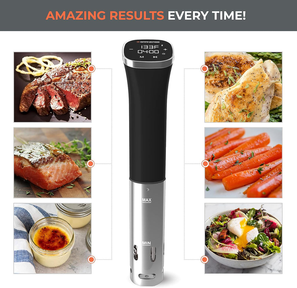Sous Vide Immersion Circulator 1000W with 20 Reusable Vacuum Bags, Electric Pump, Clips, Cookbook N90630