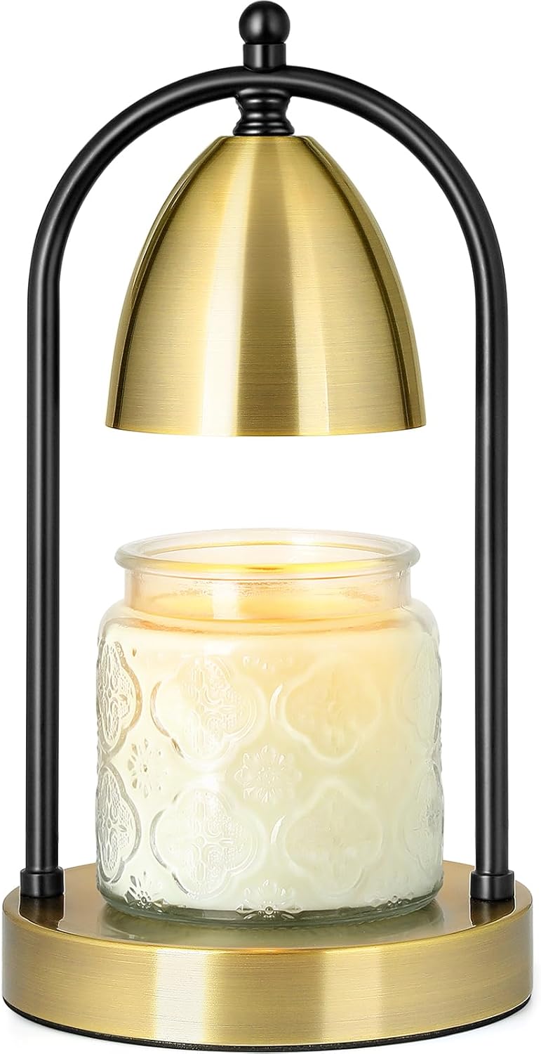 Gold Candle Warmer Lamp with Timer T144
