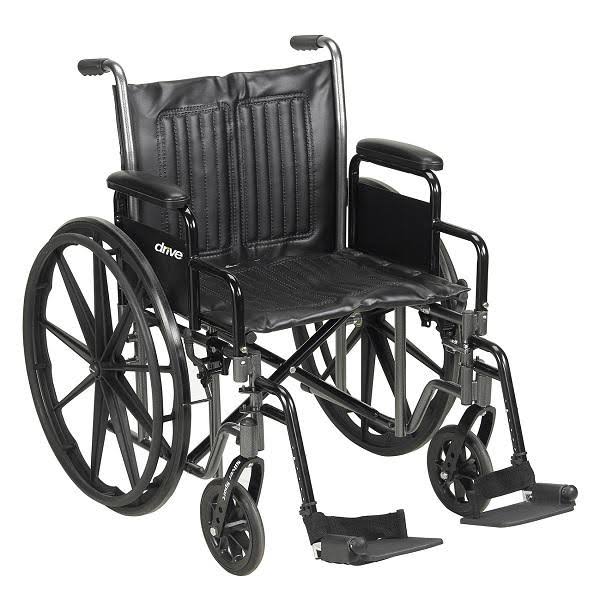 Heavy Duty Wheelchair - 20x22 / Detachable Desk Arm / Swing-Away Footrests A8244