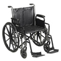 Heavy Duty Wheelchair - 20x22 / Detachable Desk Arm / Swing-Away Footrests A8244