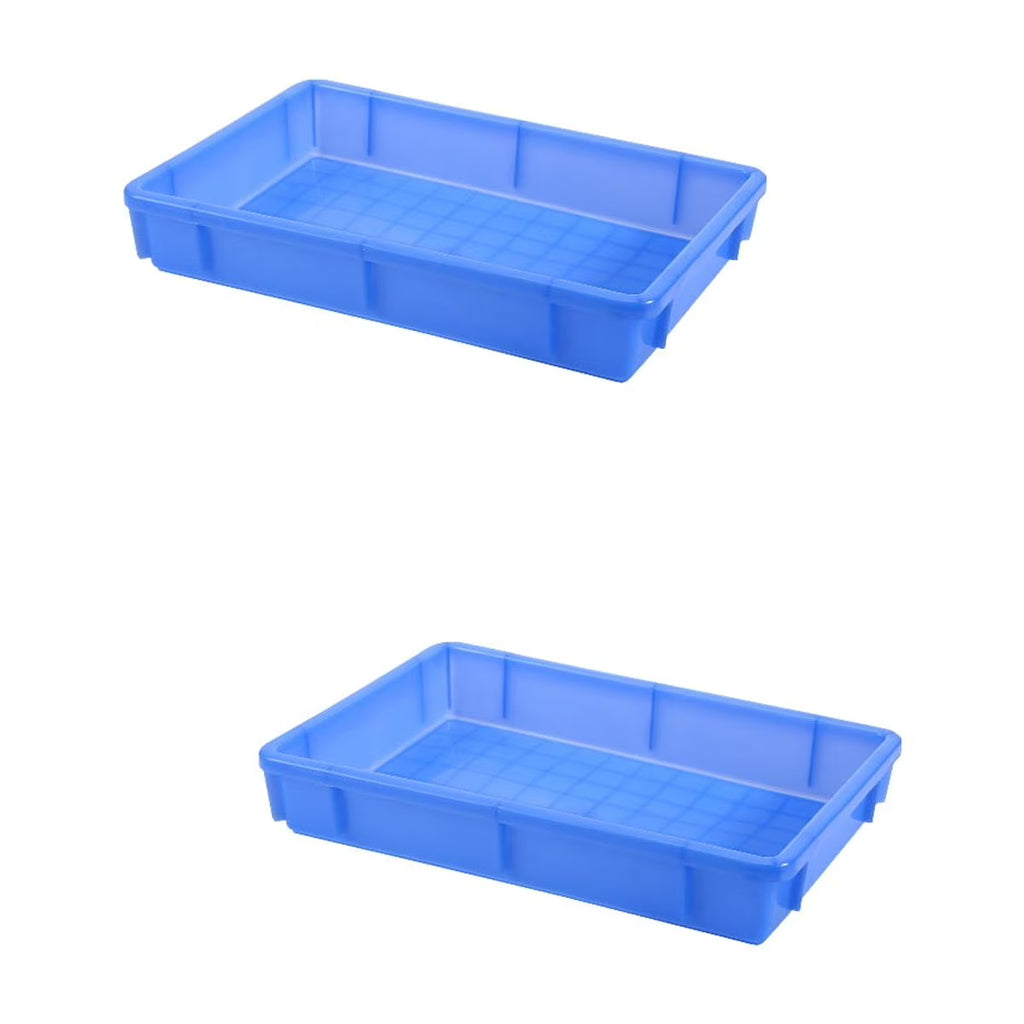 2pcs Rectangle Plastic Storage Box S656075