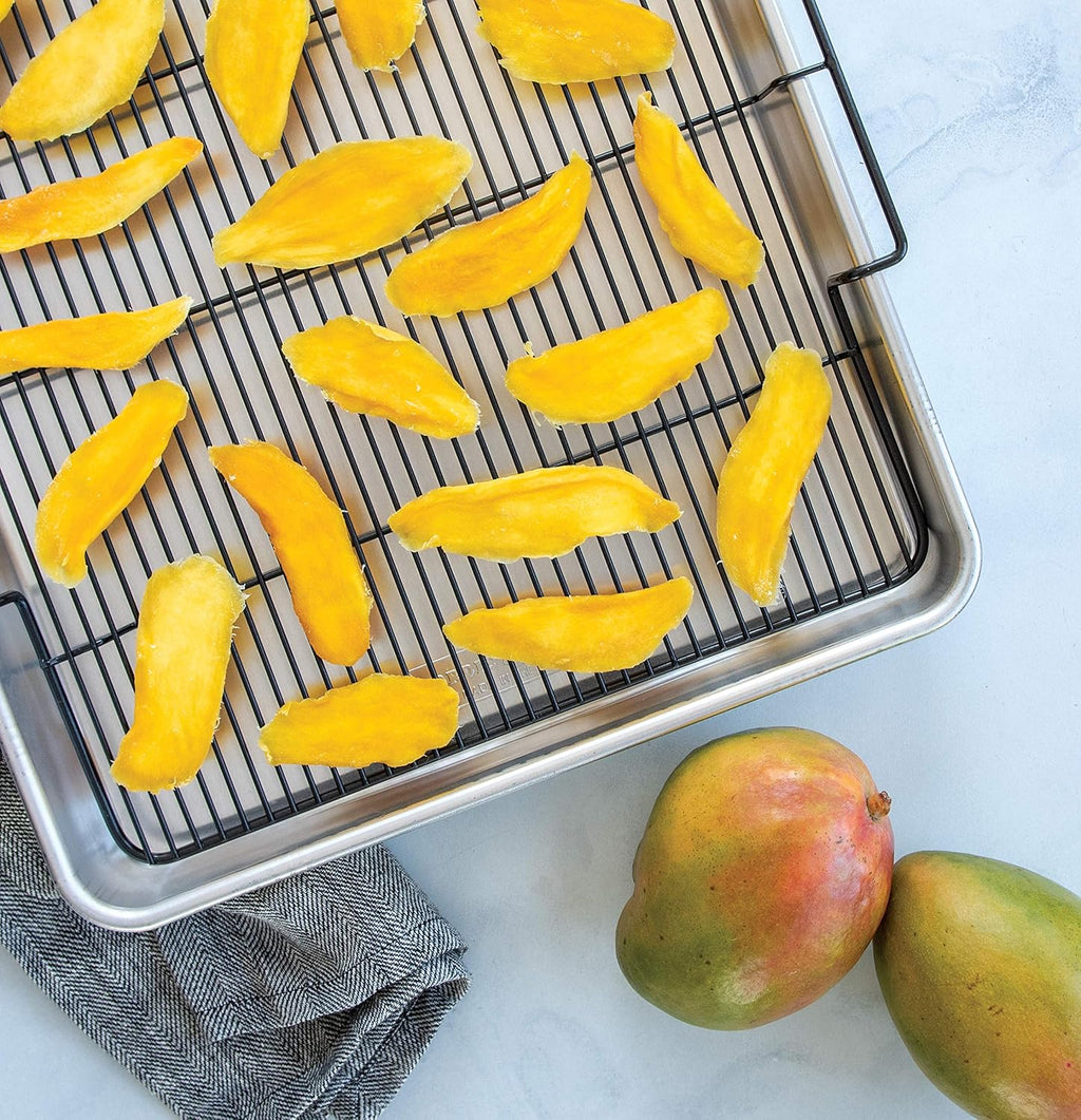 Extra Large Oven Crisping Baking Tray with Rack, Silver P385
