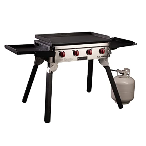 Black Portable Outdoor Gas Grill with Griddle E522472