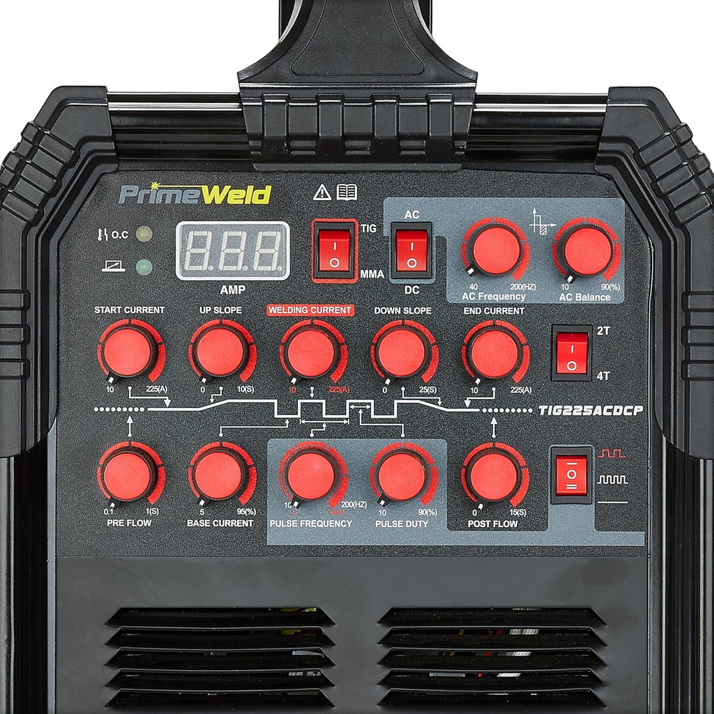225 Amp AC DC TIG/Stick Welder with Pulse Torch and Cable Q14958