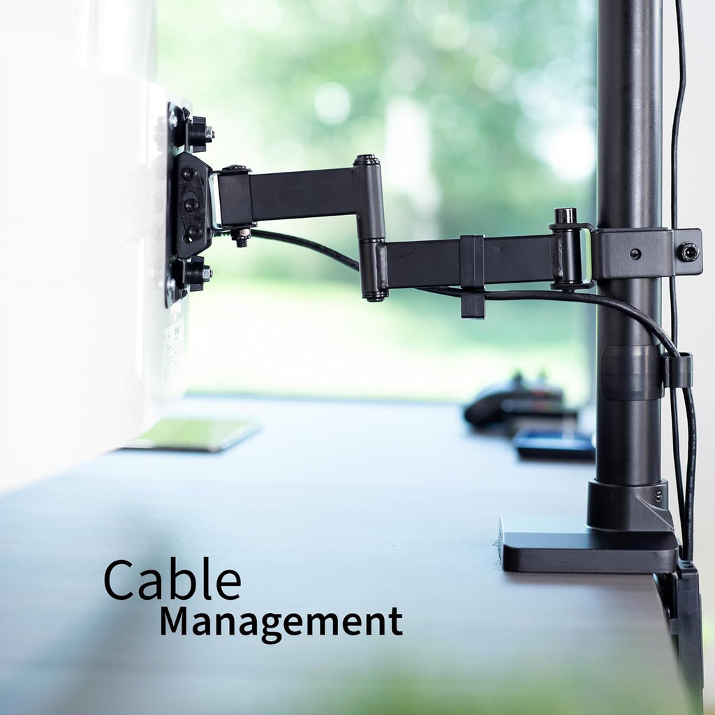 Black Dual Monitor Desk Mount for Ultrawide Screens up to 43 inches G438137