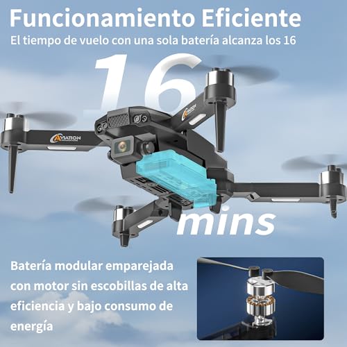 Drone with 2.4" Screen, Brushless Motor FPV Drone with Camera, 8GB SD Card A933