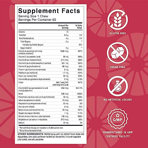 Strawberry/Orange/Cherry Multivitamin Soft Chews, 180 count F746