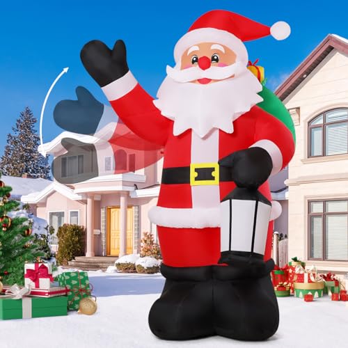 8 FT Inflatable Waving Santa Claus with Built-in LEDs L122841