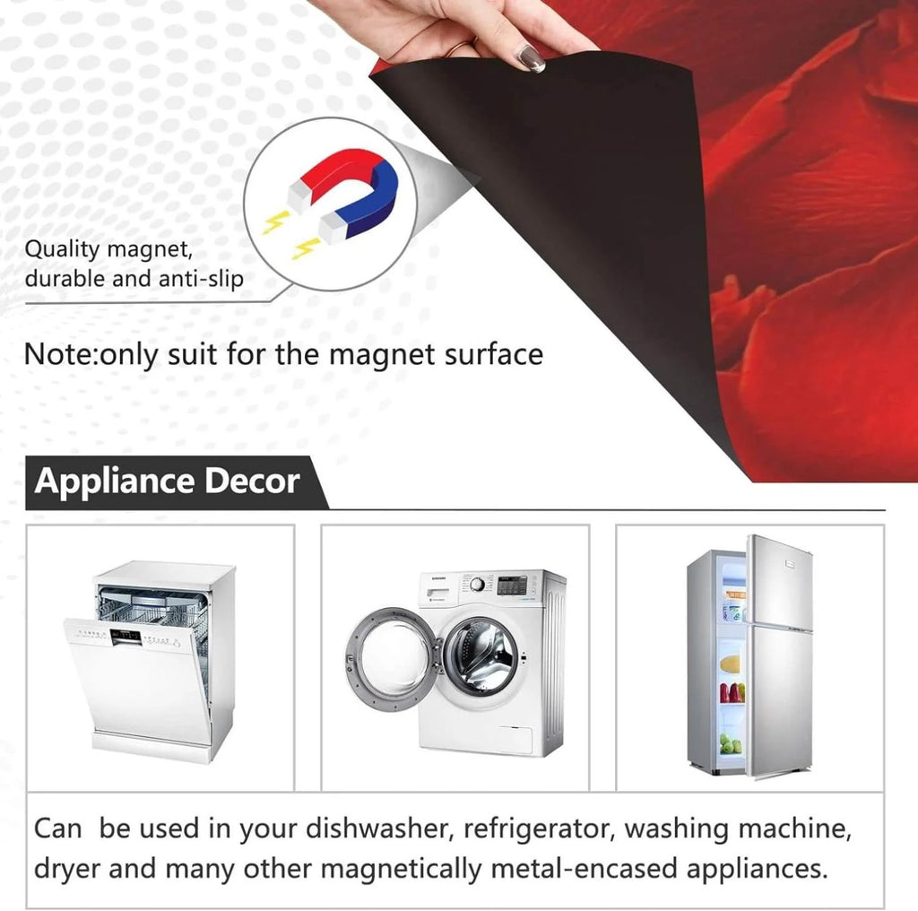 Red Rose Dishwasher Magnet Cover, 23 x 26 Inch S323