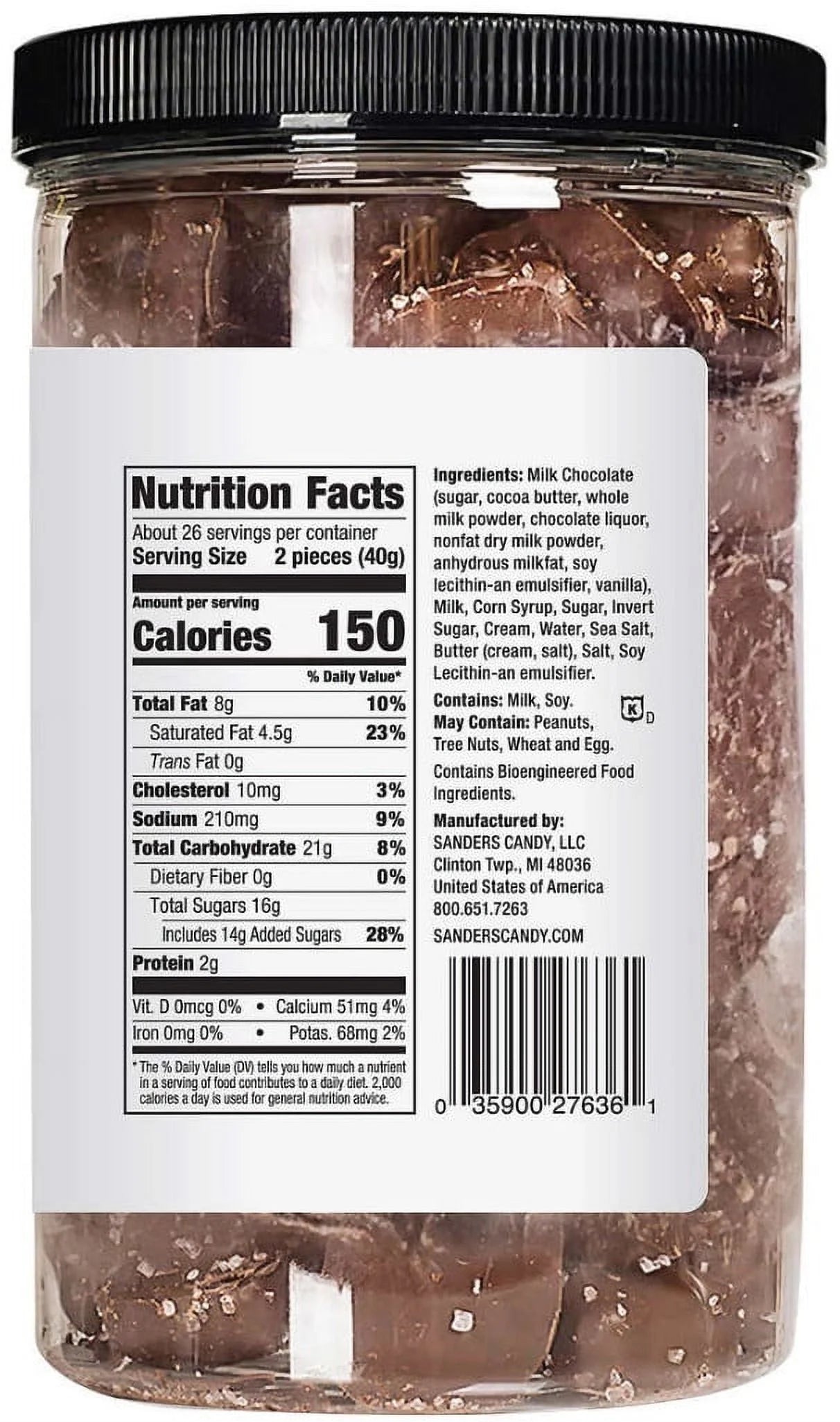 36 oz Milk Chocolate Sea Salt Caramel Candy X580200