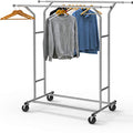 Chrome Double Rail Garment Rack F93898