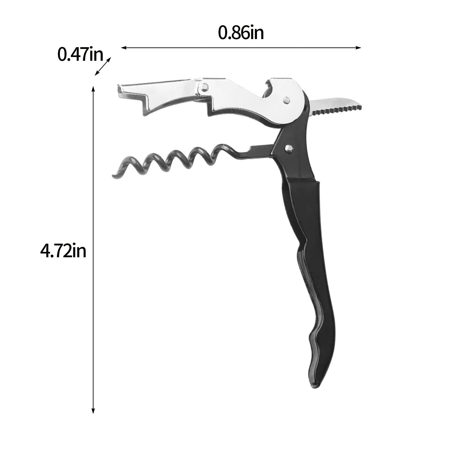 Manual Bottle Opener Double Hinged with Foil Cutter B897979