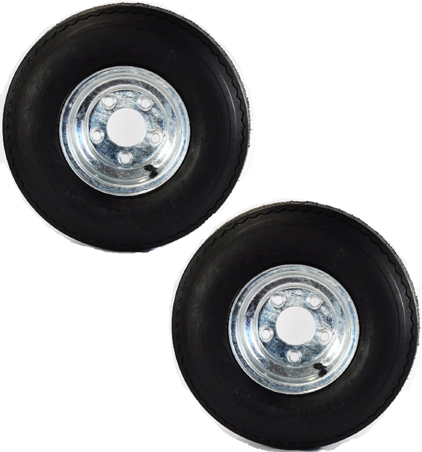 2-Pack 4.80-8 5 Lug Galvanized Trailer Tire Rim C284