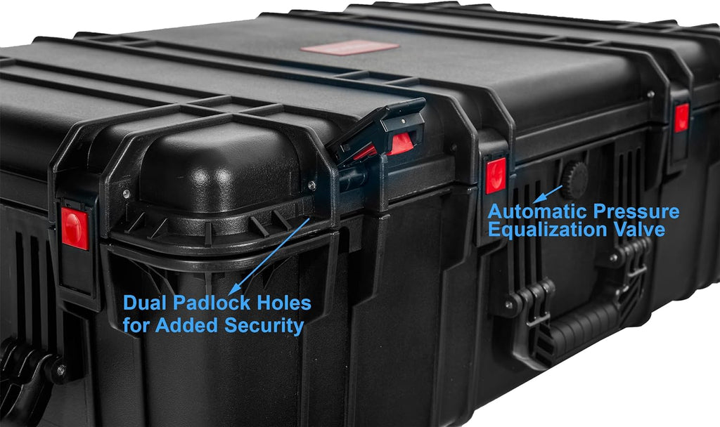 Waterproof Roller Hard Case 35"x 20.5"x 12" with Foam Wheels D4037