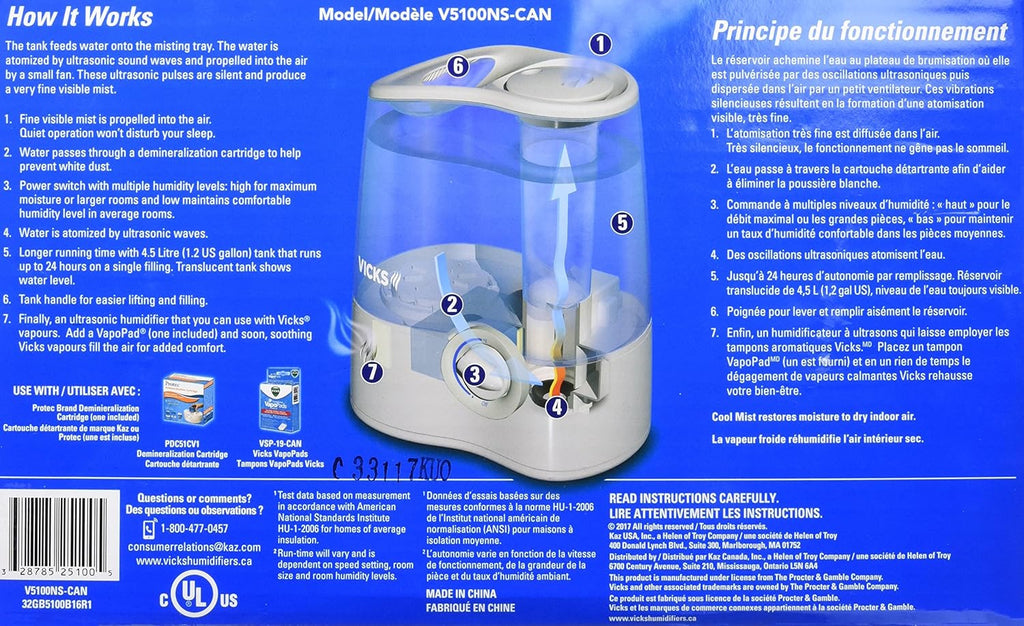 Ultrasonic Cool Mist Humidifier K465