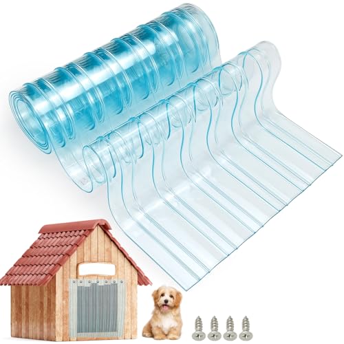8 in x 4.9 ft Clear Plastic Vinyl Dog Door Flap O739