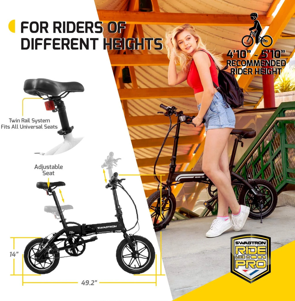 Lightweight Aluminum Folding Electric Bike with Pedals L10977