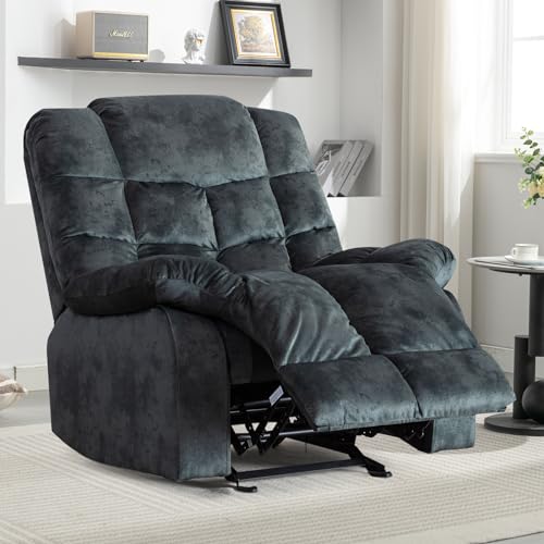 Soft Fabric Reclining Chair with Padded Backrest and Armrests Y703