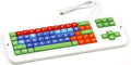 Color Coded UK Computer Keyboard with Lowercase White Lettering Y9356