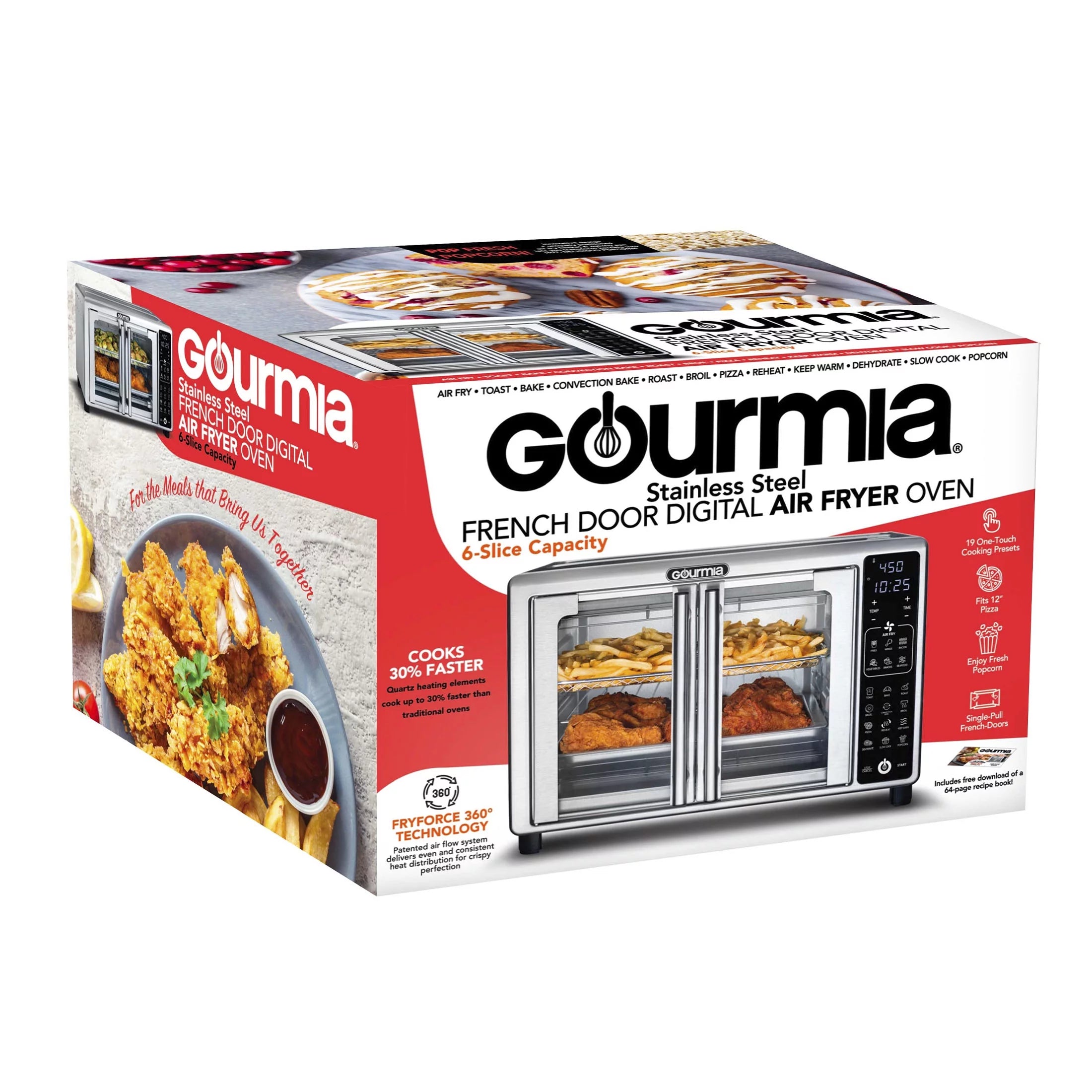 6-Slice Digital Toaster Oven Air Fryer with Stainless Steel Z614145