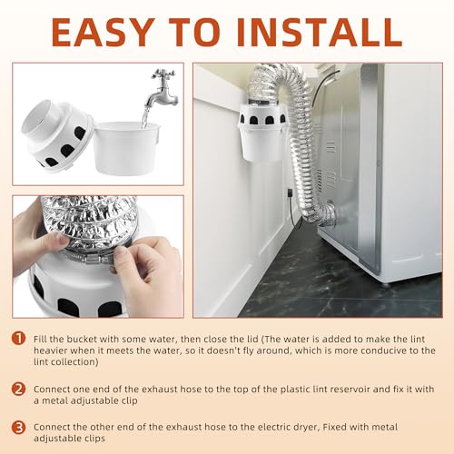 Indoor Dryer Vent Kit with 4-Inch Proflex Duct, White R552043