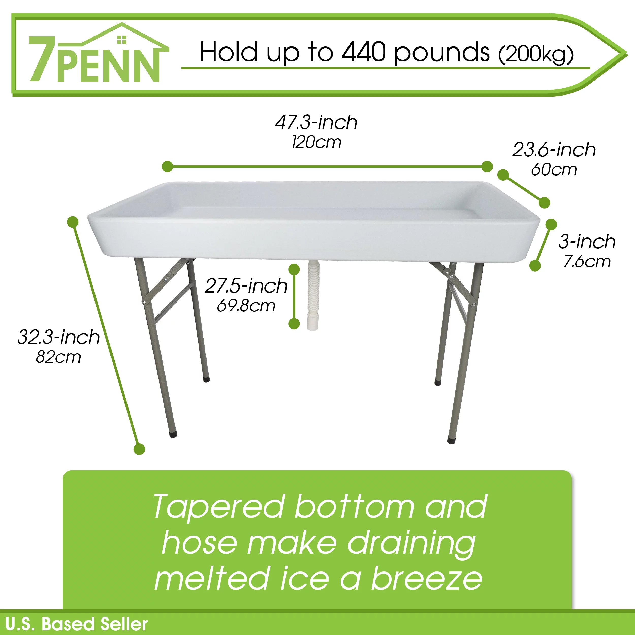4ft Long Folding Ice Cooler Table B590809