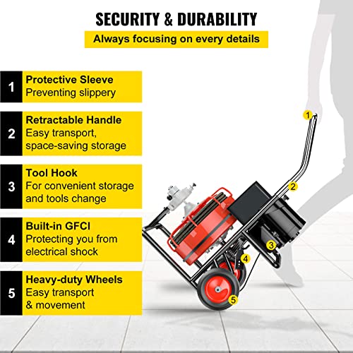 100 ft x 1/2 inch 550W Electric Drain Auger G832