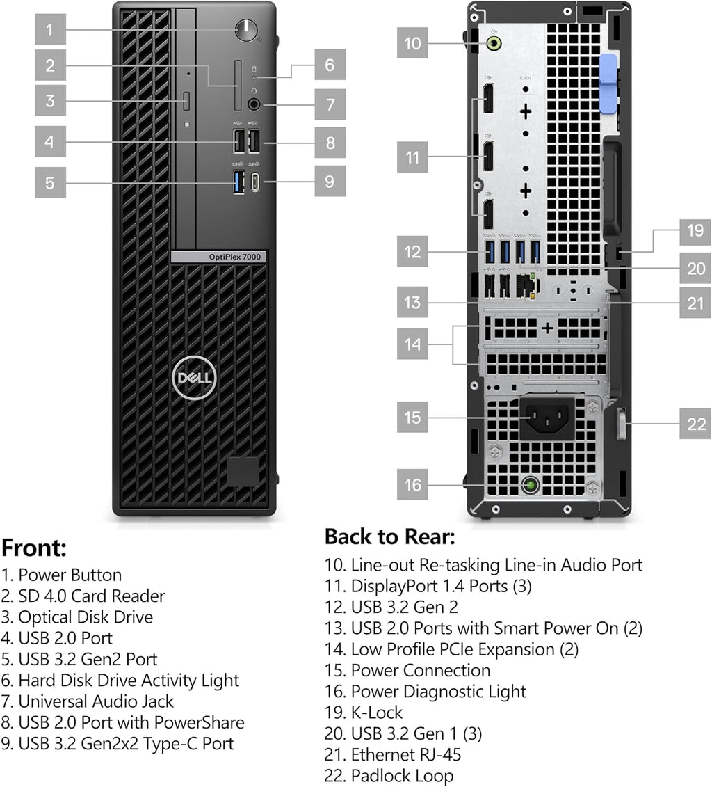 12th Gen Intel i7-12700 16GB DDR4 RAM 1TB PCIe SSD Desktop Computer W644393