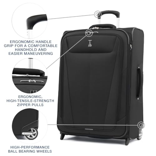 Burgundy Softside Expandable 2 Wheel Carry On Luggage Q39530
