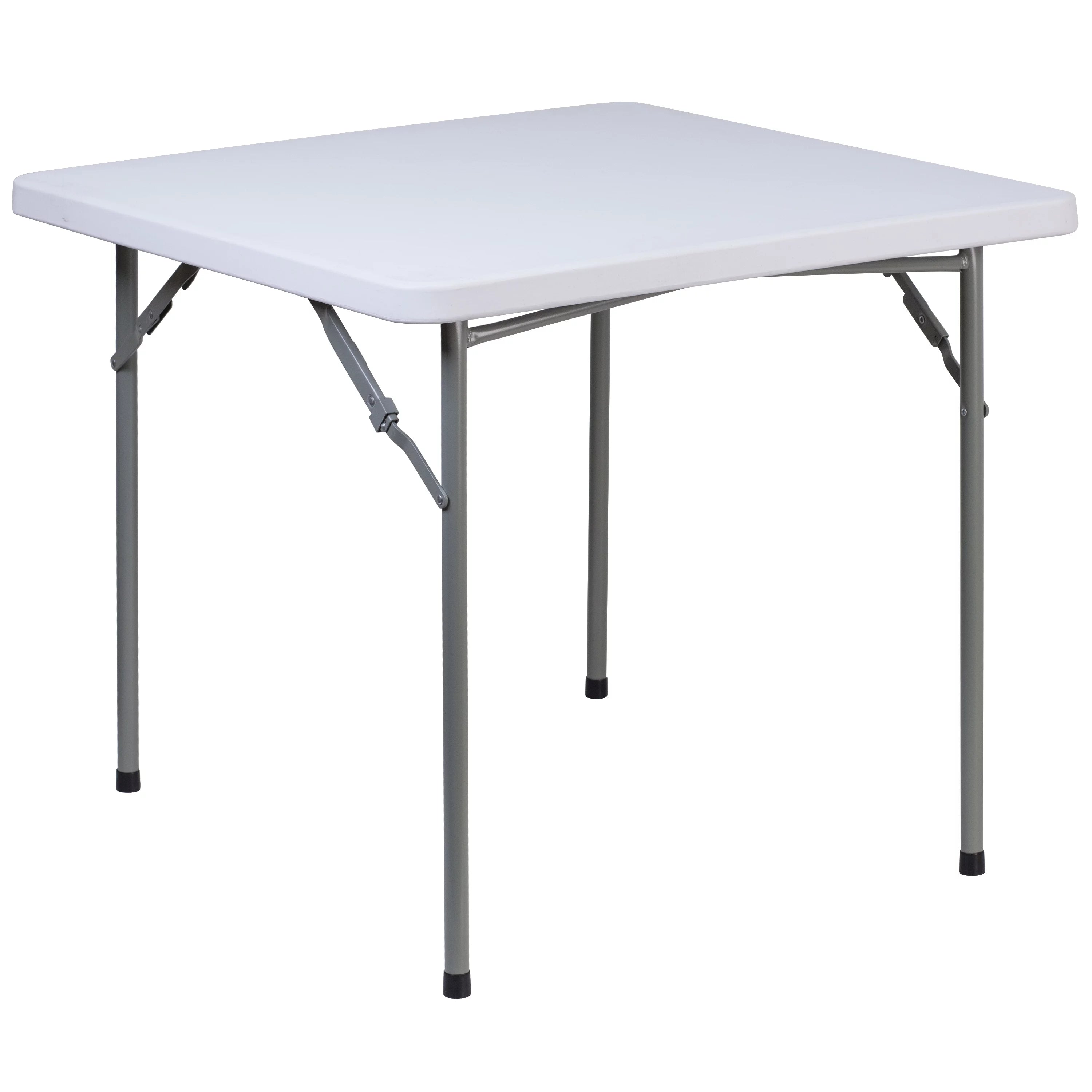 2.81-Foot Square Granite White Plastic Folding Table X71370