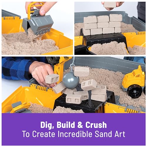 Construction Site Folding Sandbox with 2lbs Play Sand & Toy Truck C771871