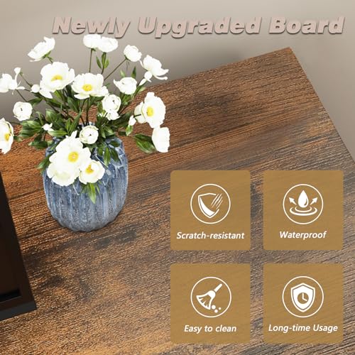 70" Modern Wood Media TV Console with Fireplace T208961