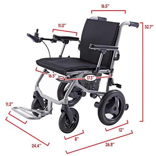 30lbs Foldable Electric Wheelchair with Detachable Battery Z336849