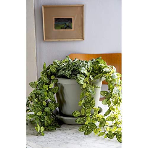 24 Inch Round Slate Blue Plastic Planter O954410