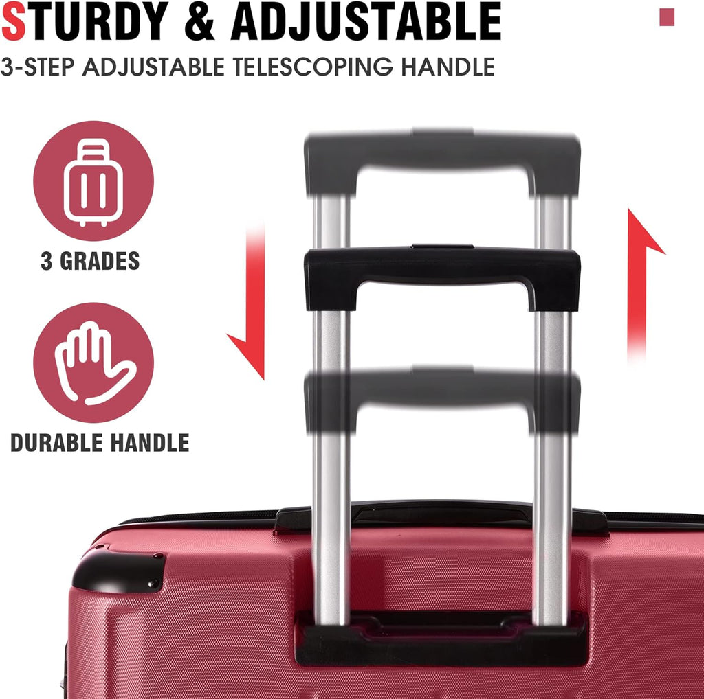 3 Piece Lightweight Hardshell Spinner Luggage Set K9636