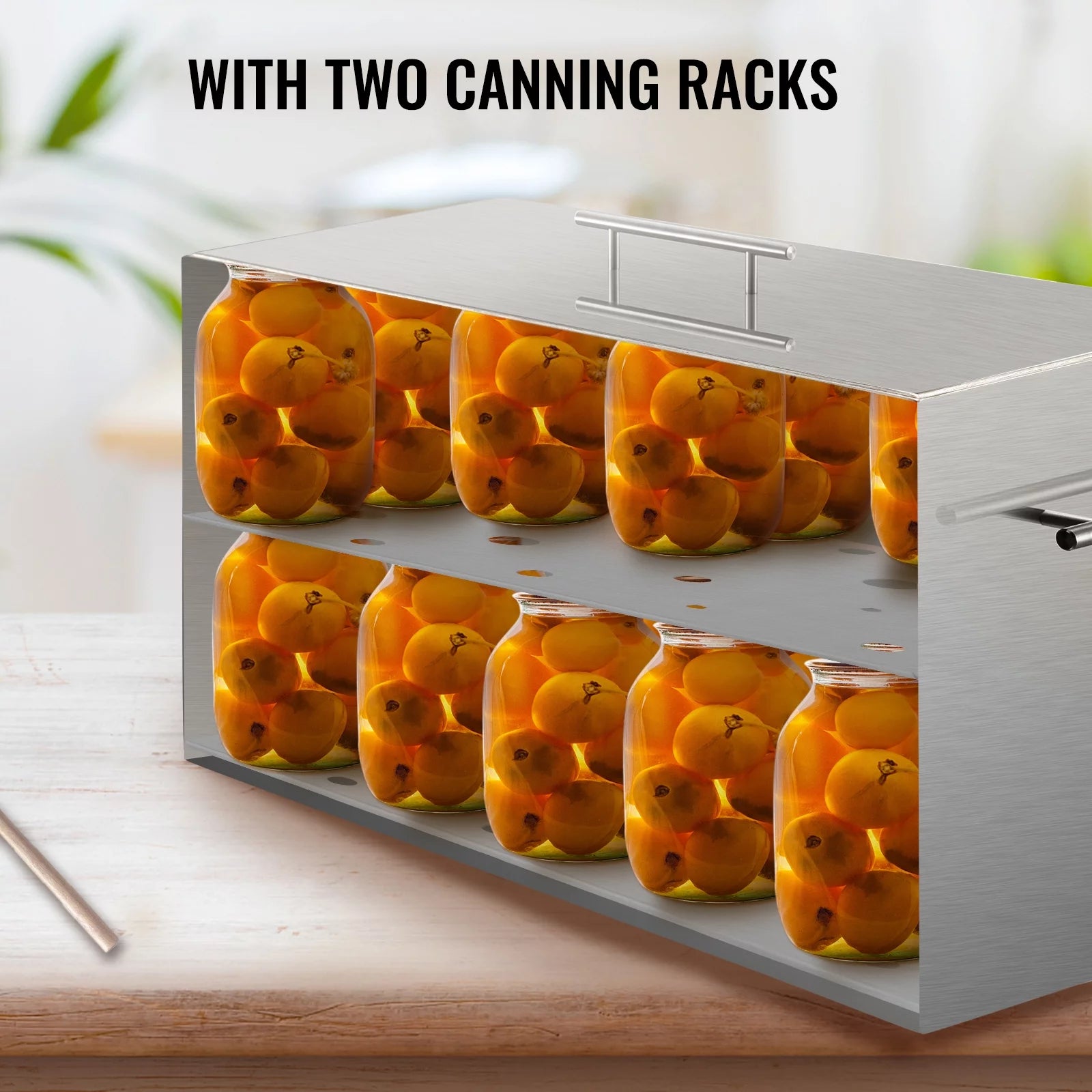 15 Quart Stainless Steel Water Bath Canner with 2 Canning Racks S742955