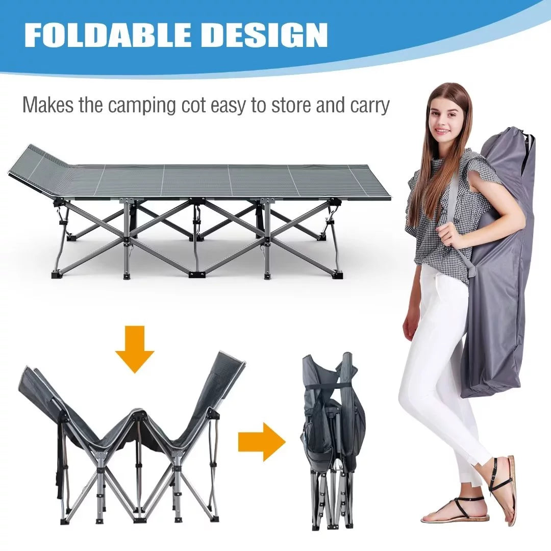 2 Pack Folding Camping Cot with Carry Bag M442553