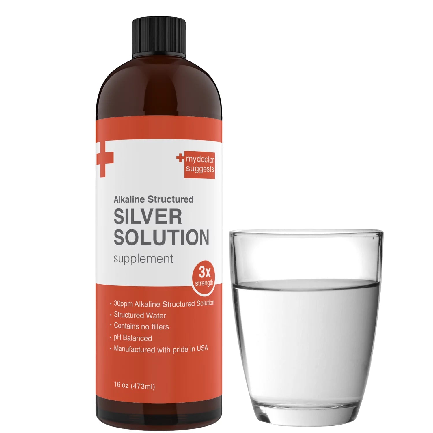 16 oz 30ppm Colloidal Silver Liquid Solution C1324